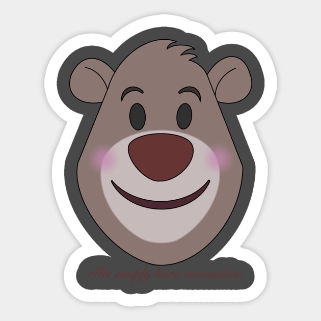 The bare necessities Sticker by BeckyDesigns
